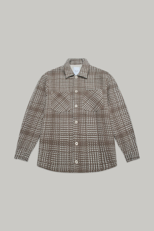 Bart Overshirt - Brown Ecru Check