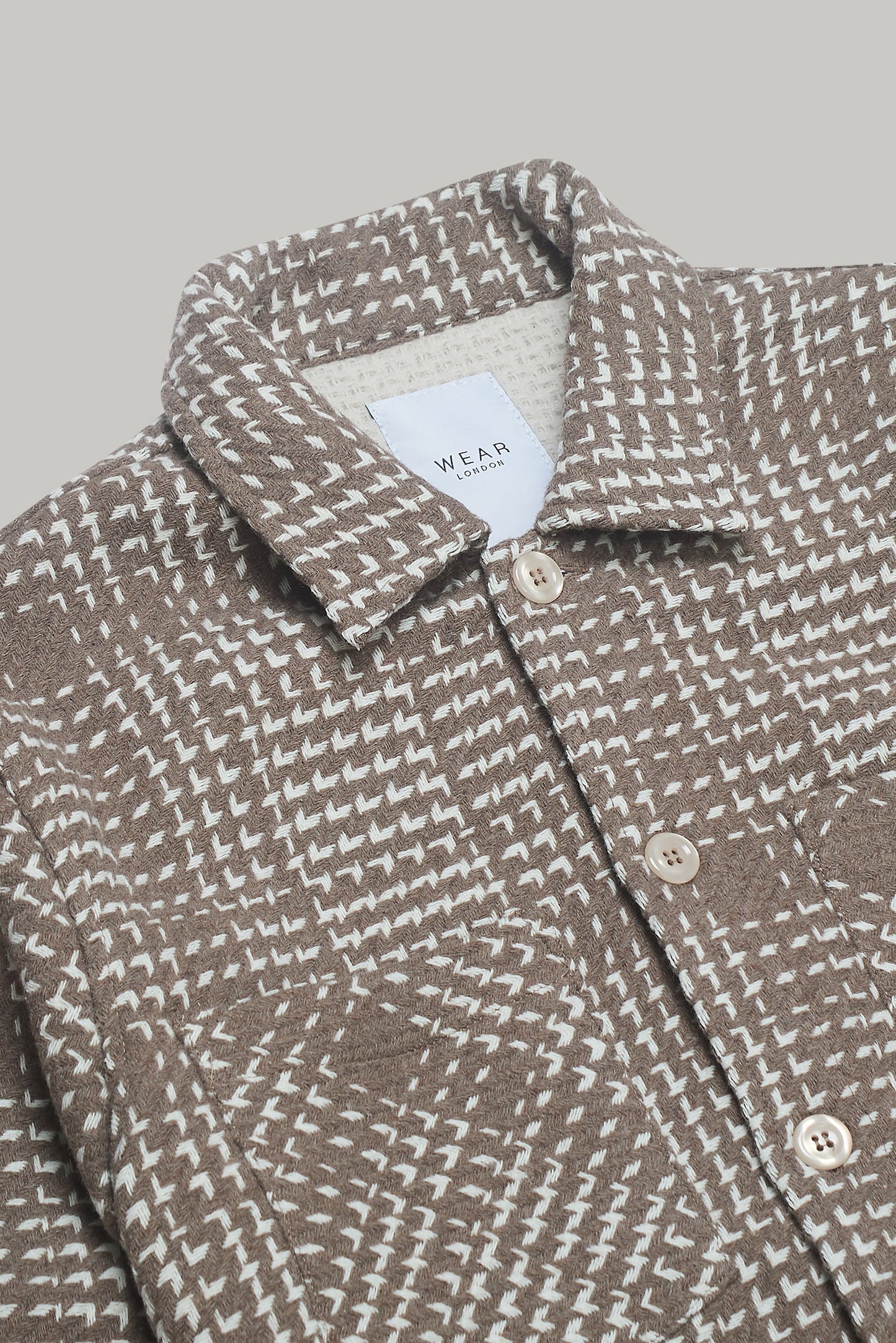 Bart Overshirt - Brown Ecru Check