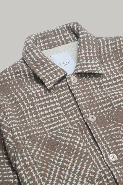 Bart Overshirt - Brown Ecru Check