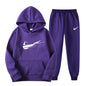 Hooded pullover printed sweatpants
