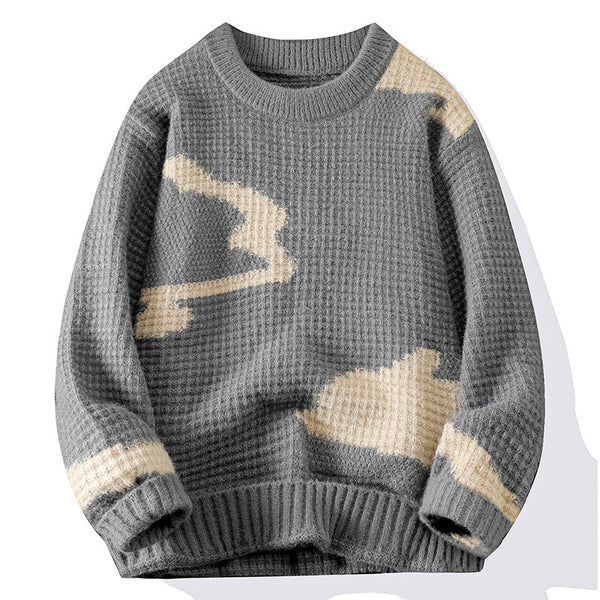 Pull en maille jacquard pour homme