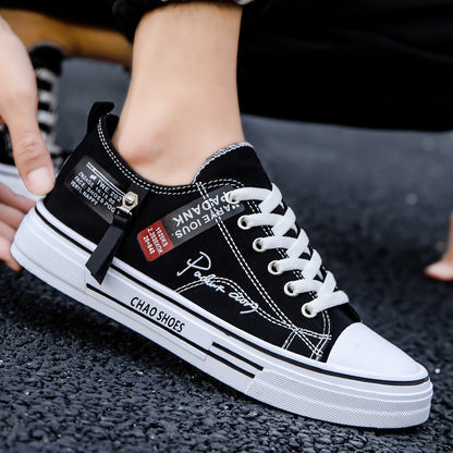 Breathable men's canvas shoes