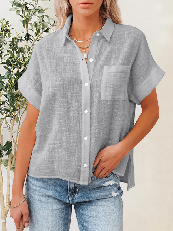 Chemise boutonnée à manches courtes