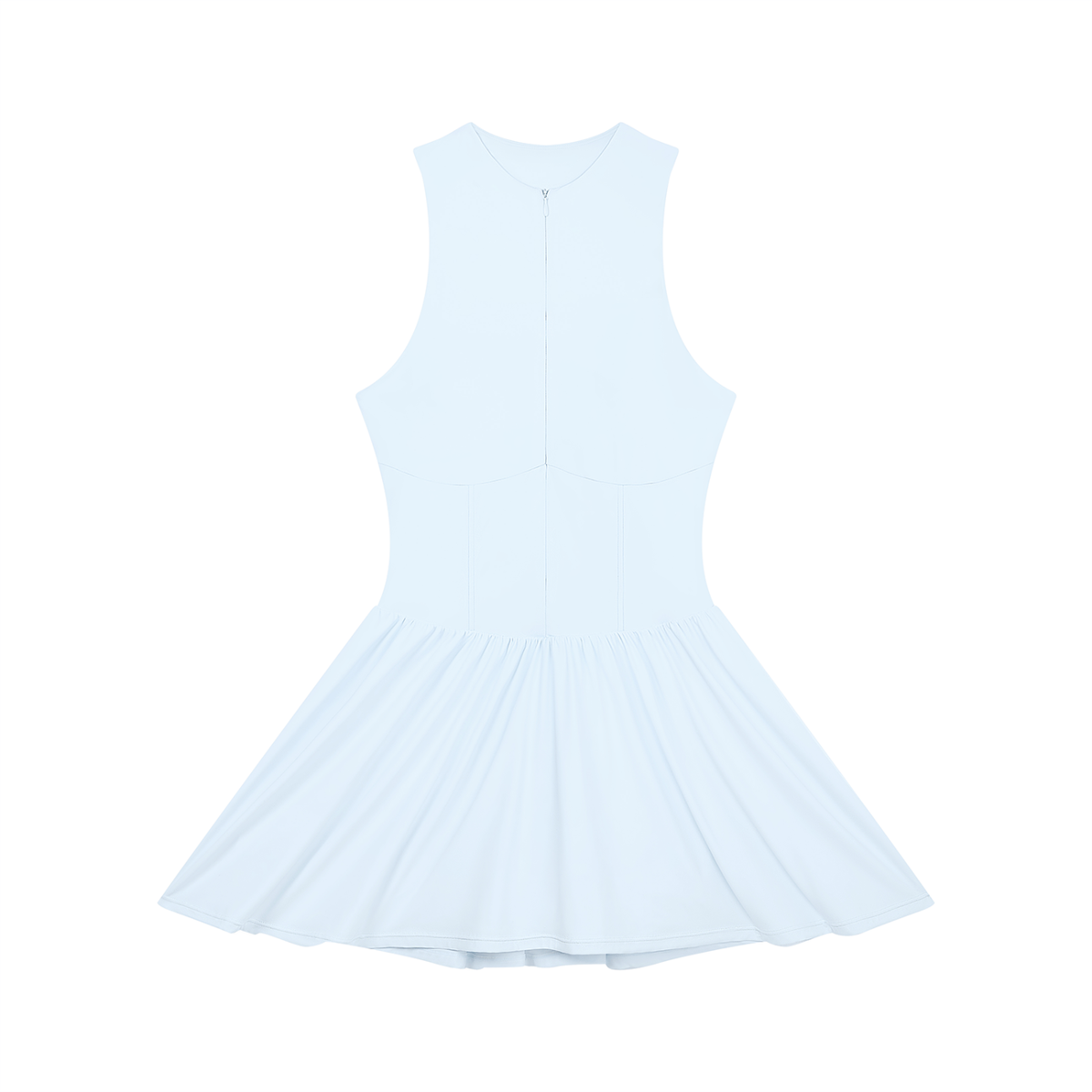 Women's Ruched Sleeveless Full-Zip Dress 220GSM
