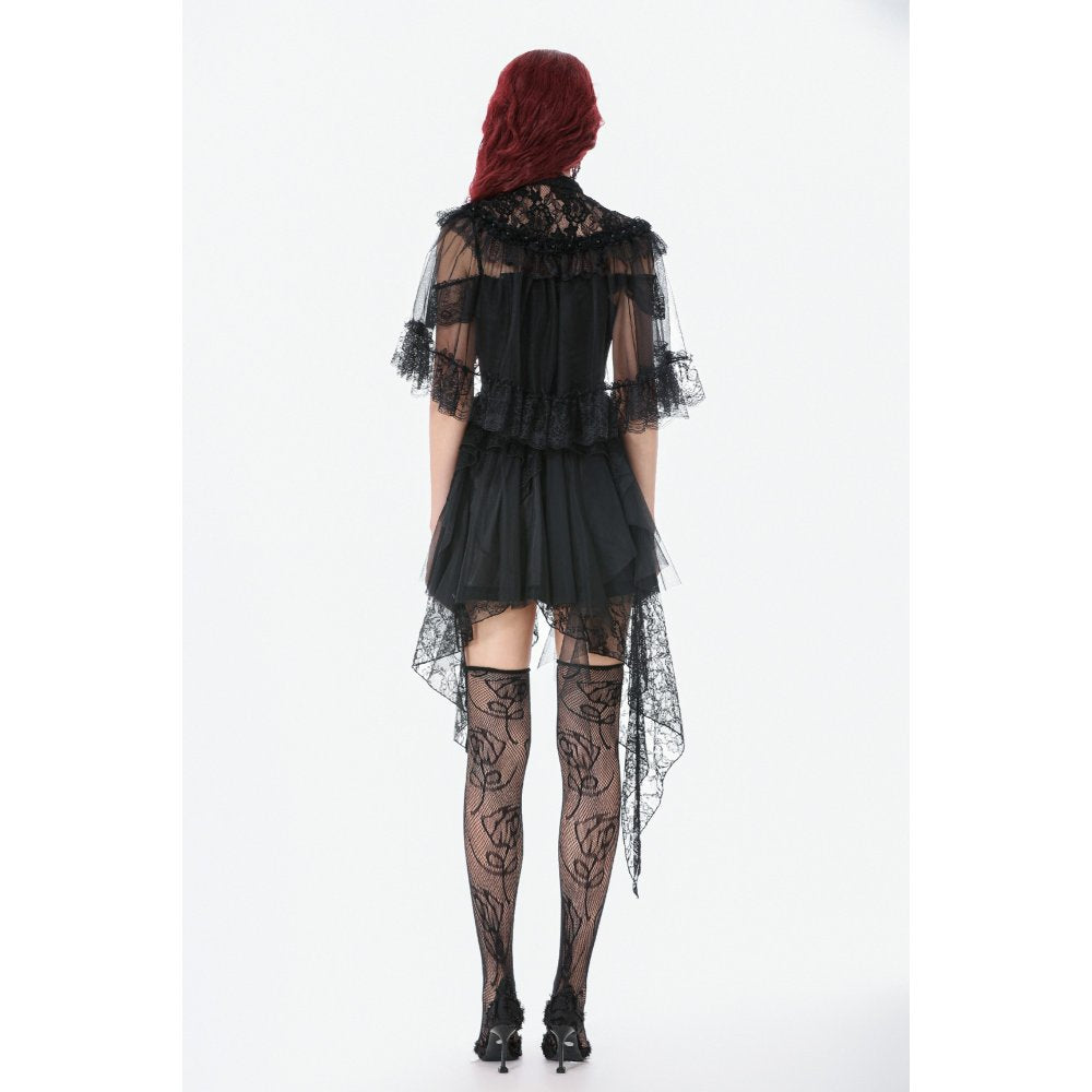 Dark in Love Morwenna Capelet Gothique Volants Dentelle
