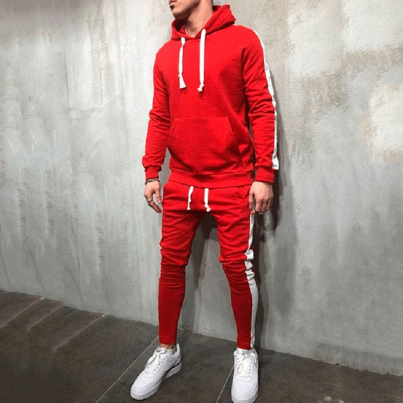Men Tracksuit Hooded Sweatshirt set
