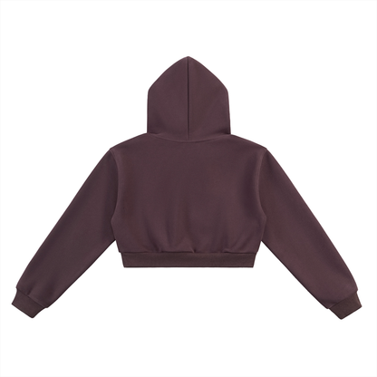 Womens Cropped stringless Hoodie