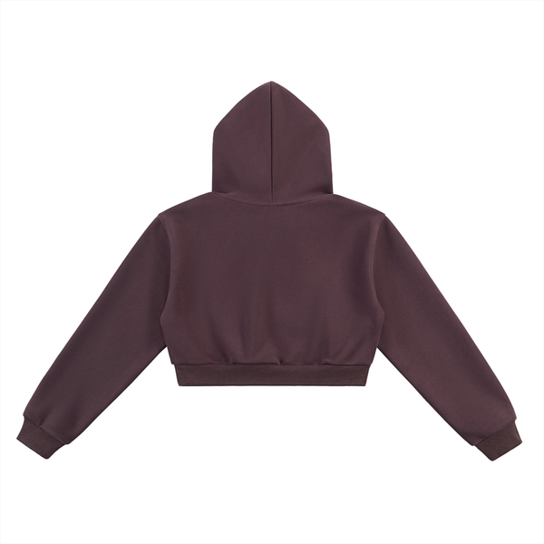 Womens Cropped stringless Hoodie