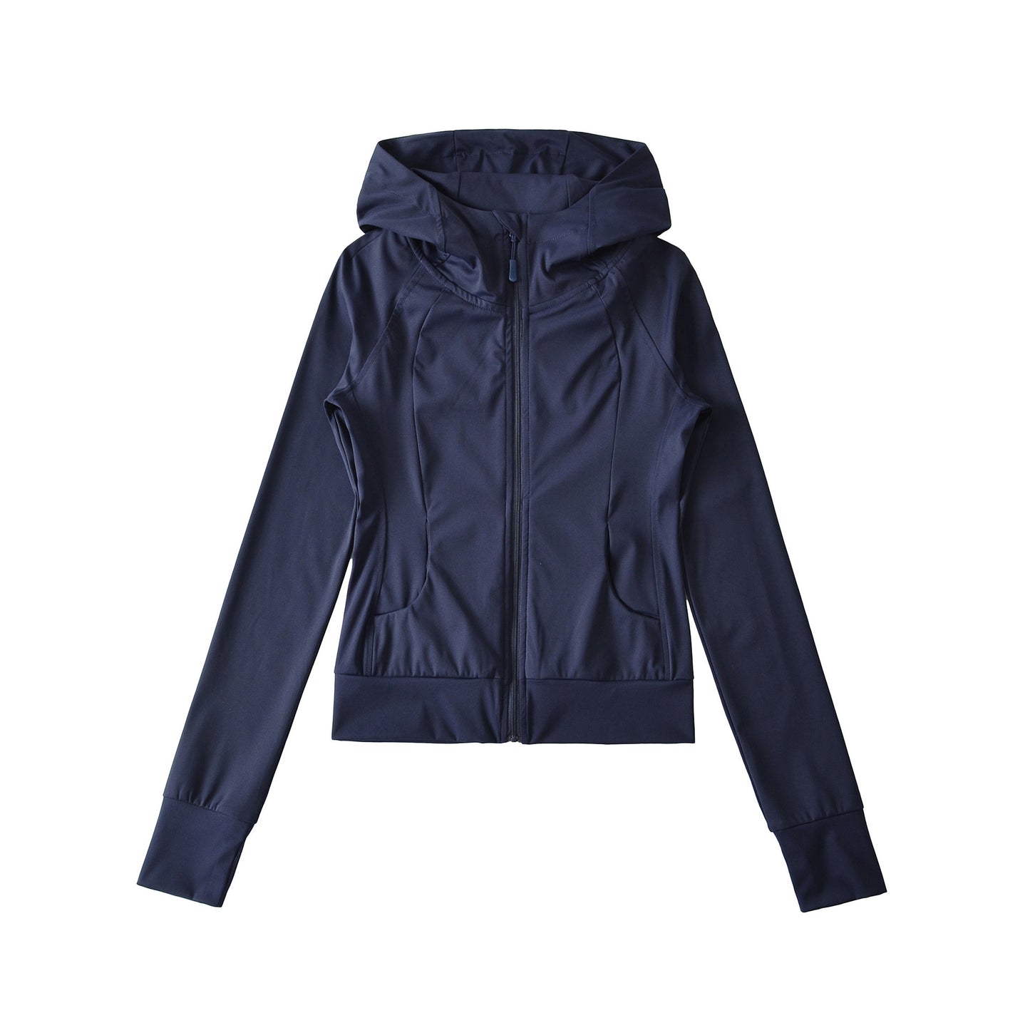 Hooded long sleeved T-shirt top cardigan