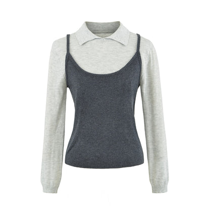 Cropped U-Neck Camisole Two-Piece Set