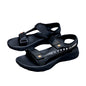 Men's Alphabet And Stars Graphic Print Open Toe Sandals With Hook & Loop Fastener