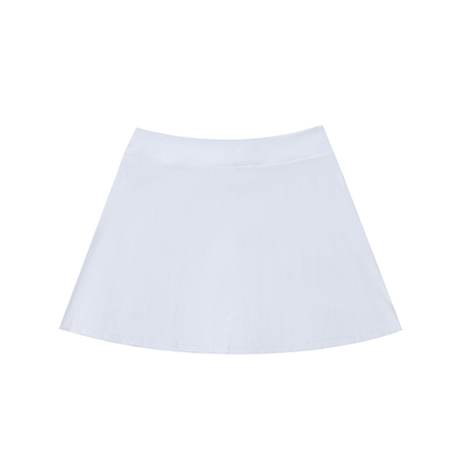High-Waist Pocketed A-Line Skirt