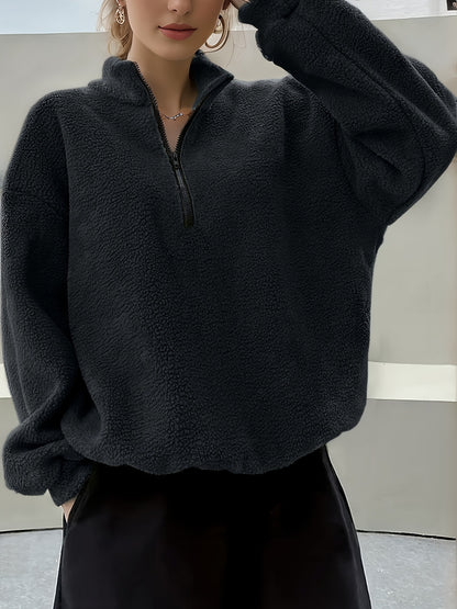 Women's Long-sleeved Casual Solid Color Simple Sweater