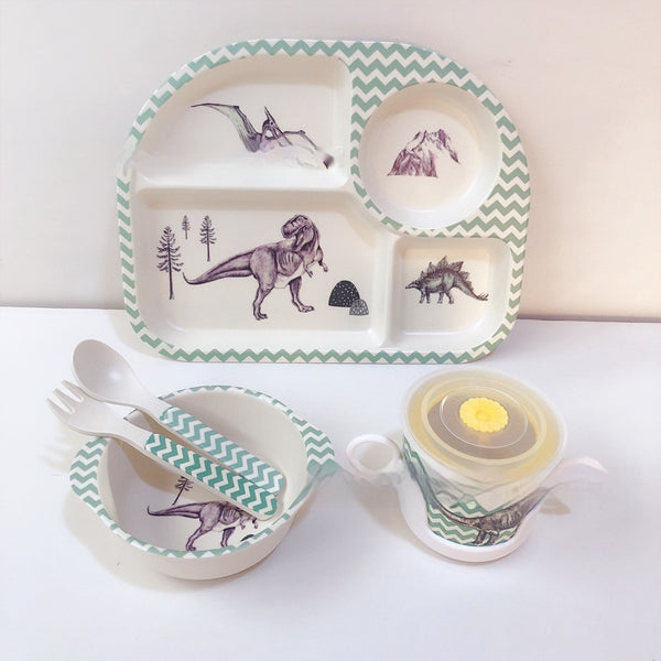 Bamboo Compartment Dinner Plate set