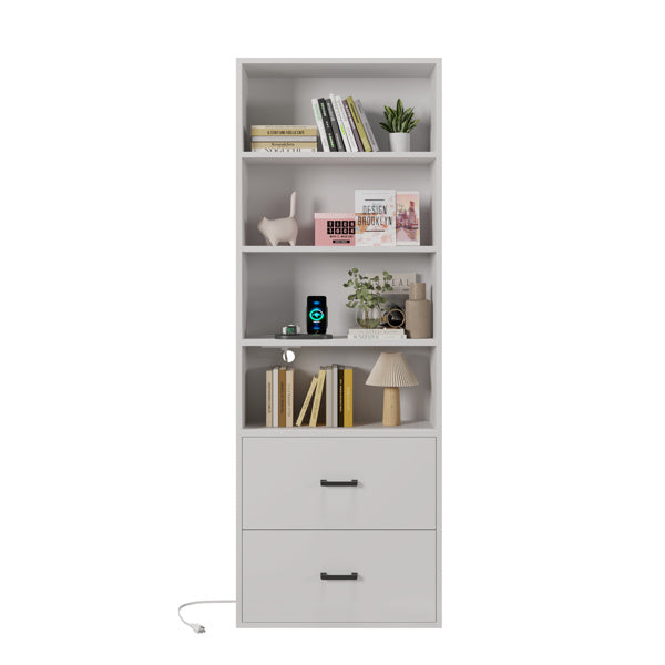 Display Cabinet White 60x23.5x180cm
