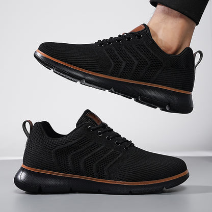 Mens Lace-up Mesh Sneakers