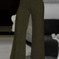 Solid Color Wide Leg Pants, Y2K High Waist Loose Pants For Every Day Women's Trousers