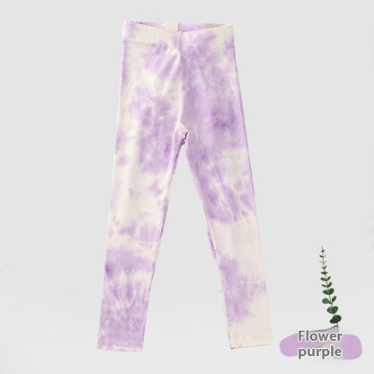 Girl's Leisure Tie-dyed Leggings