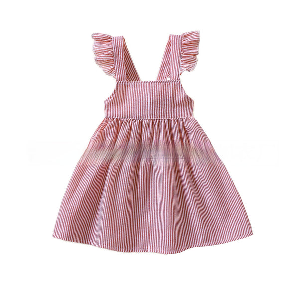 Robe d'été sans manches bouffante à volants pour bébé fille