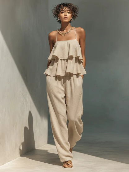 Women's Camisole And Casual Pants Set