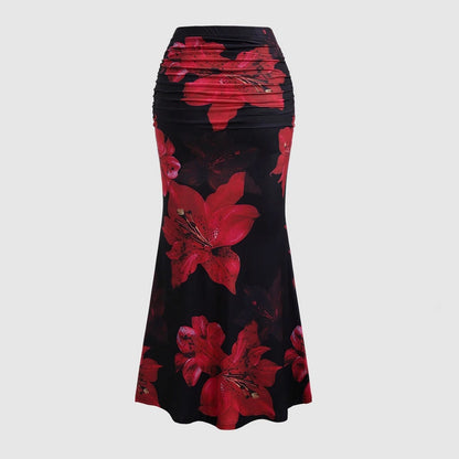Women’s A-Line Skirt – Casual Leisure Style, Vacation Long Skirt
