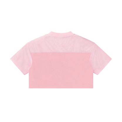 Women’s Cropped Paneled V-Neck Jersey