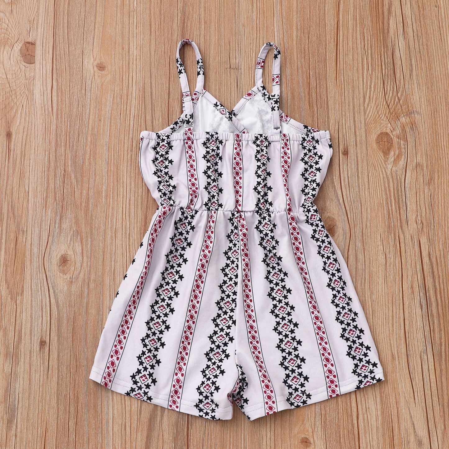 Girls Floral Striped Jumpsuit