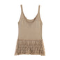 Women's tassel strap sleeveless knit top - view 5