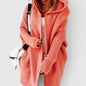 Women's Hooded Cardigan - Loose Knit Batwing Sleeve Sweater