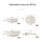 5-Piece Non-Stick Cookware Set with Detachable Handle