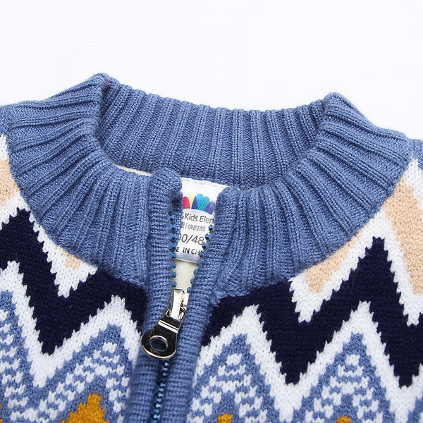Baby Velvet Zipper Cotton-padded Jacket - Stuffs & Savers