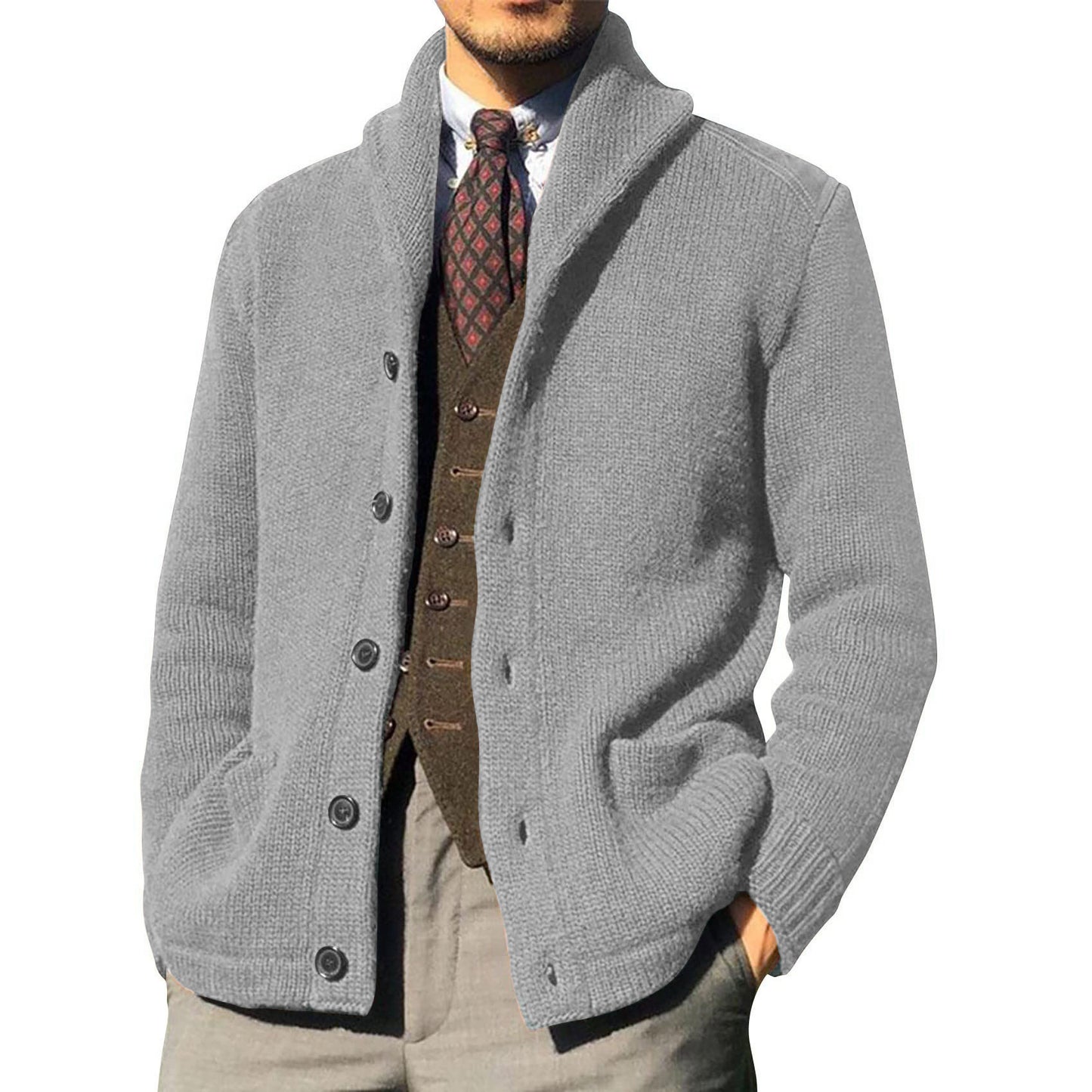 Autumn And Winter Solid Color Long-sleeved Coat