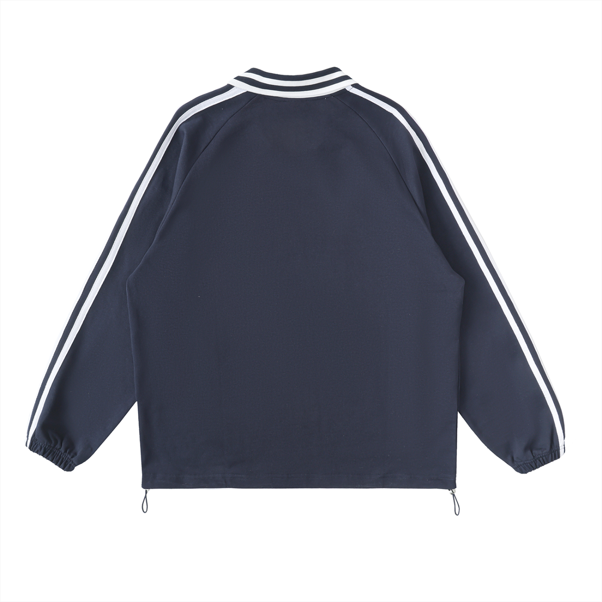 Waran Contrast Striped Lapel Collar Sweatshirt 380GSM