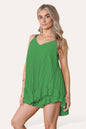 Cami Pleated Frill Hem Set
