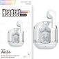 Nouveaux mini écouteurs Bluetooth sans fil transparents avec affichage numérique et réduction de bruit ENC, véritablement sans fil pour le sport et la musique