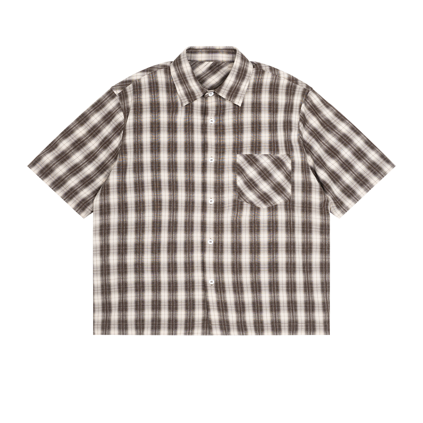 Unisex Boxy Plaid Short Sleeve Shirt