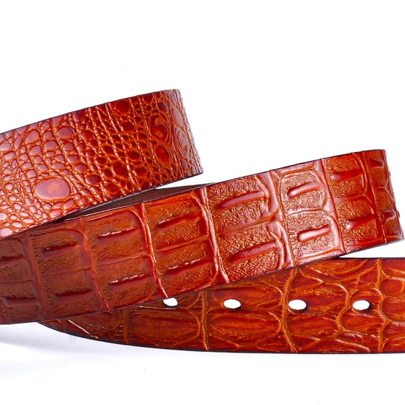 Men's Genuine Leather Crocodile Pattern Belts
