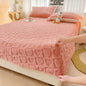 Milk Fiber Fitted Sheet Solid Color Tower Velvet Three-dimensional Carved