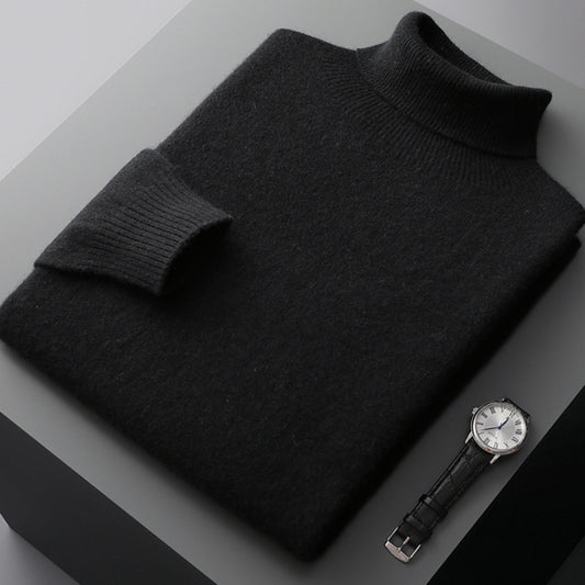 Men's High Collar Pullover Sweater
