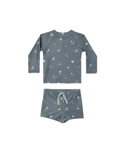 Children's Long-sleeve Two-piece Swimsuit
