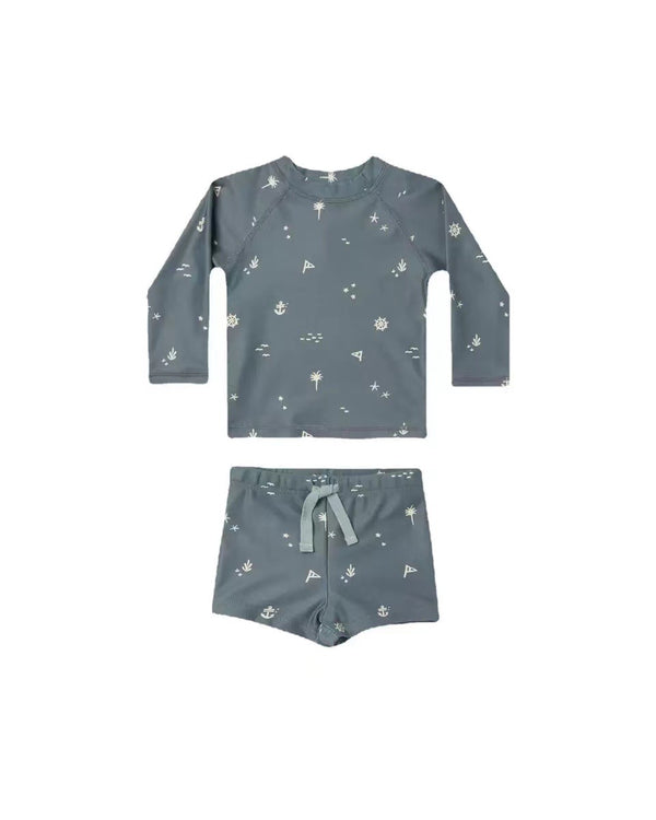 Children's Long-sleeve Two-piece Swimsuit
