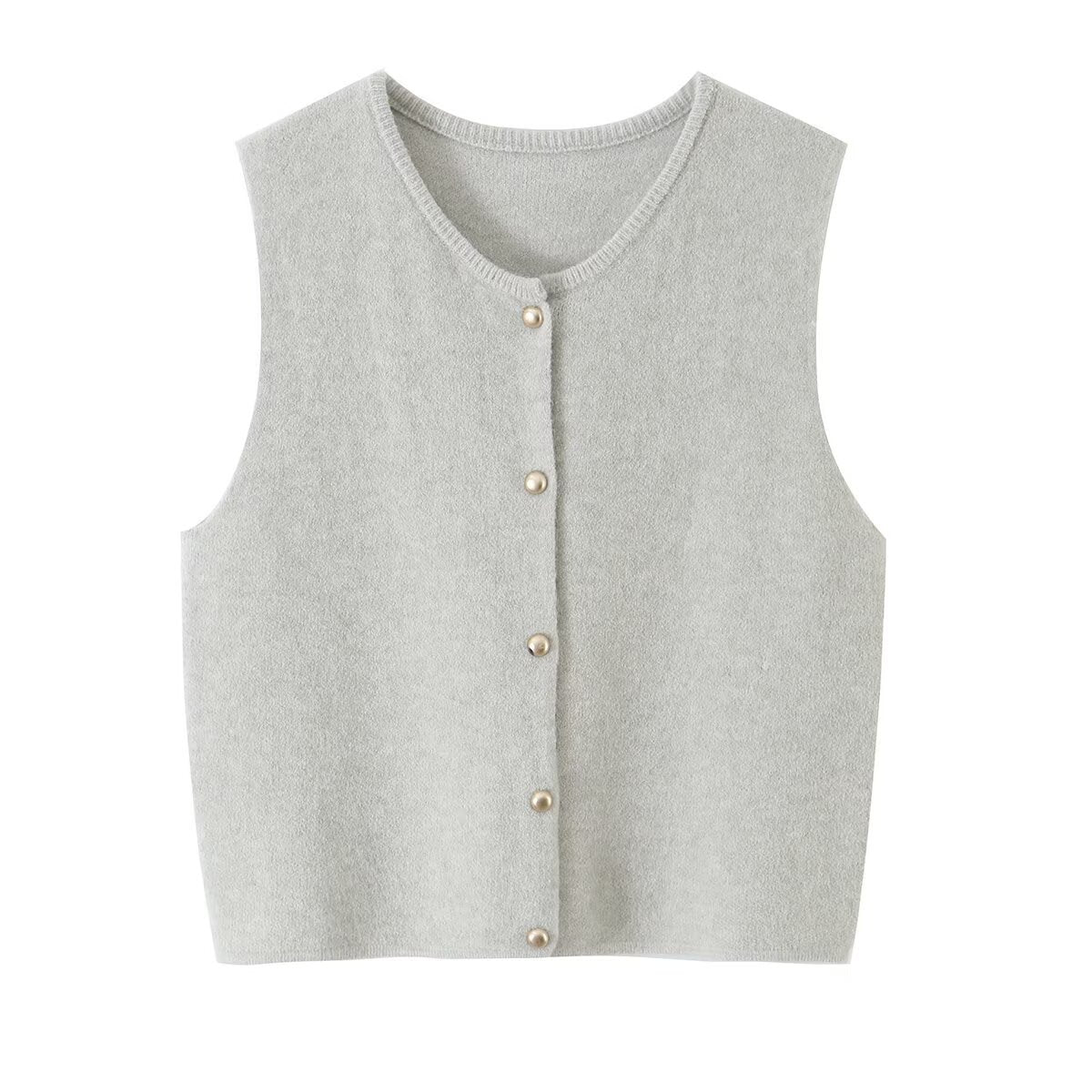 knitted sweater women's vest