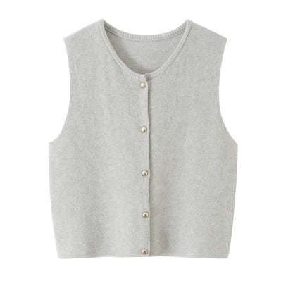 knitted sweater women's vest