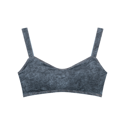 Women's Faux Denim Sports Bra