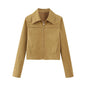 Short lapel long sleeved jacket