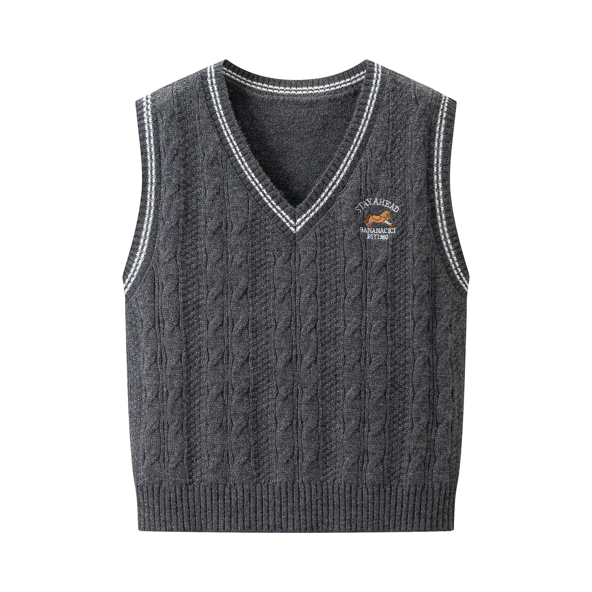Women's Casual Fur-Collar Sweater Vest