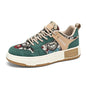 Harajuku style casual lace up color blocked thick soled shoes