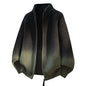 Men's Gradient Zip-Up Stand Collar Knit Sweater