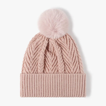 Cable knit pompom hat - view 6