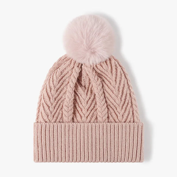 Cable knit pompom hat - view 6